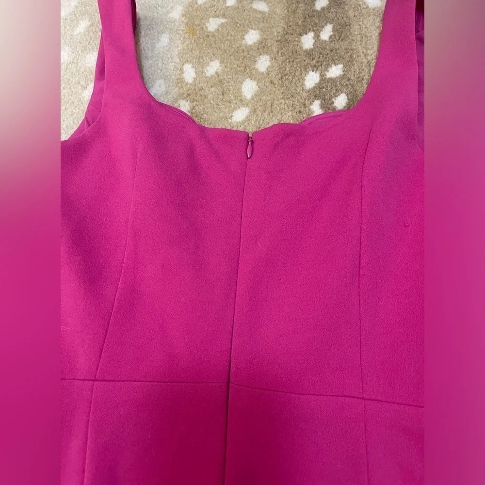 Dress the Population magenta pink back slit midi dress women’s size small - Picture 5 of 8
